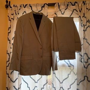 JCrew Ludlow khaki tan/greyish cotton suit